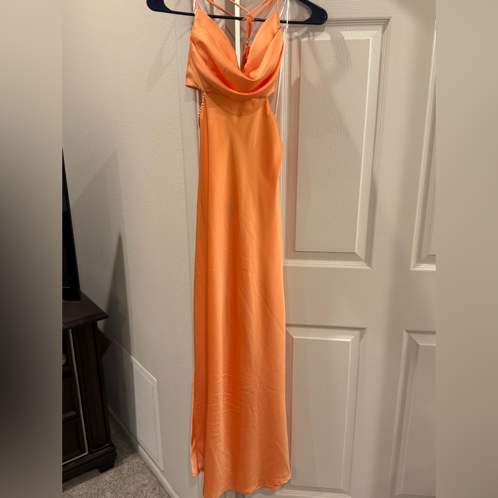 Princess Polly Giselle Orange Midi Dress NEVER WORN